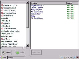 Reporting Toyota ECUs Status