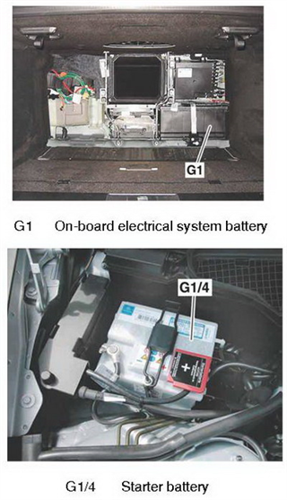 On-board electrical system battery