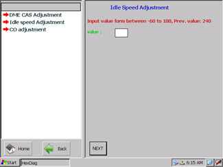 BMW Idle Speed Input form